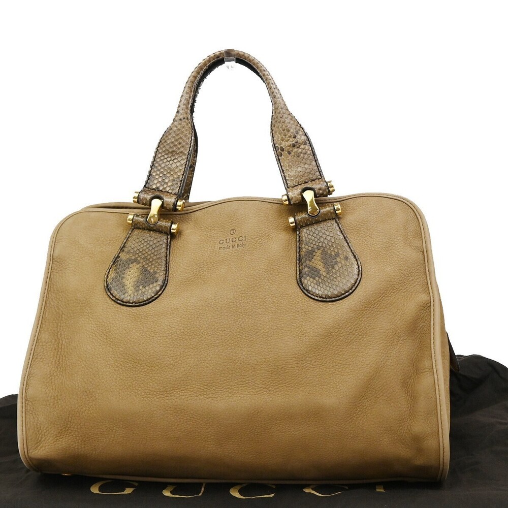 Gucci Twice Satchel Nubuck with Python